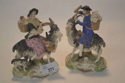 Lot 371 - Two porcelain models of The Welsh Tailor and...