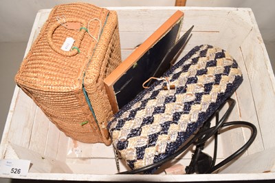 Lot 526 - Two sewing boxes and a needlework picture