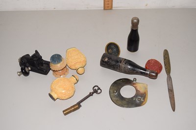 Lot 114 - Box of mixed items to include composition...