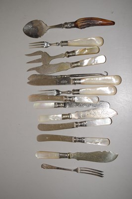 Lot 67 - Box of various assorted mother of pearl...