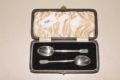 Lot 130 - A pair of Sheffield hallmarked silver...