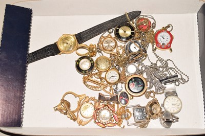 Lot 145 - Box of various assorted watches, pocket...