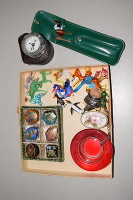 Lot 147 - Box containing a quantity of enamel boxes and...
