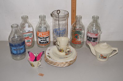 Lot 626 - Vintage milk bottles and ceramics
