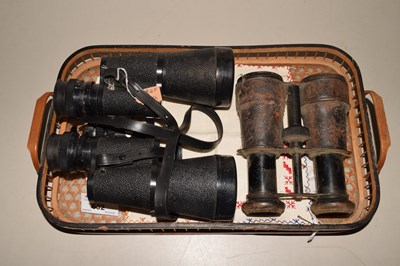 Lot 632 - A pair of Scheffel 20 x 50 field binoculars, a...