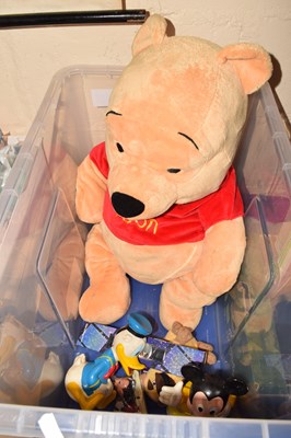 Lot 658 - Large cuddly Winnie the Pooh and Disney figures
