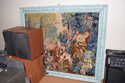 Lot 727 - A needlework picture, framed
