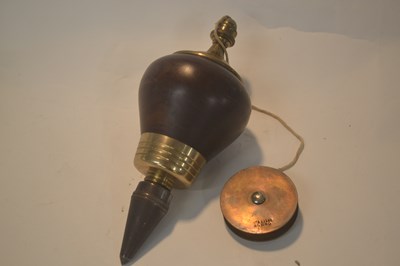 Lot 391 - Victorian cast brass plumb line