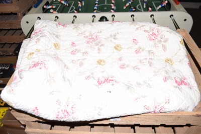 Lot 754 - A double bedspread with pink roses
