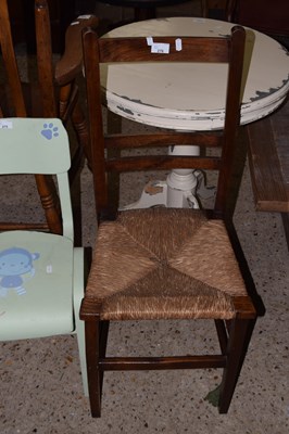 Lot 276 - A rush seated bedroom chair