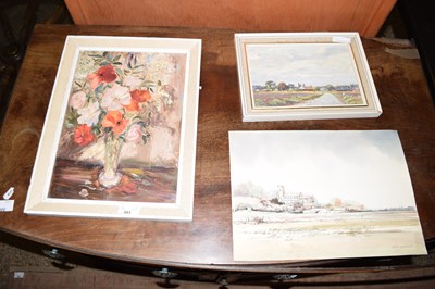 Lot 301 - Keith Johnson study of Wiveton Church,...