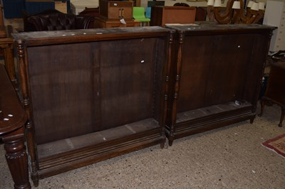 Lot 314 - A pair of 20th Century open front bookcase...