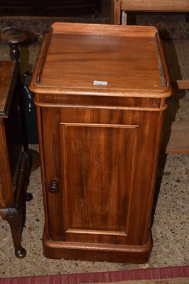 Lot 316 - A Victorian mahogany single door bedside cabinet