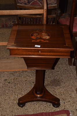 Lot 317 - Dixon of Ipswich mahogany sewing box produced...