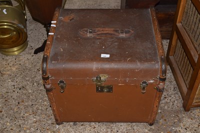 Lot 320 - Vintage wooden bound trunk