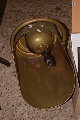 Lot 339 - A brass coal chute and shovel