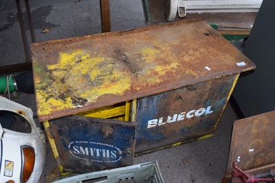 Lot 357 - A vintage metal workshop cabinet marked...