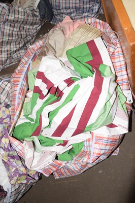 Lot 801 - A bag of assorted curtains and fabrics