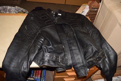 Lot 804 - A mens leather biker jacket