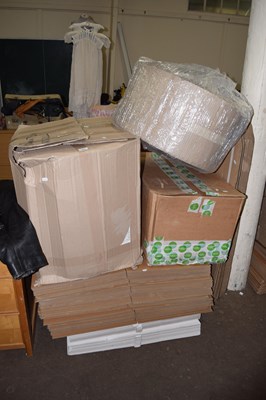 Lot 805 - Large quantity of assorted cardboard and...