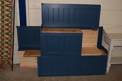 Lot 254 - Modern painted pine corner bench