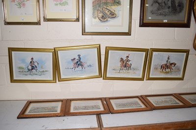 Lot 268 - Set of four reproduction coloured prints of...