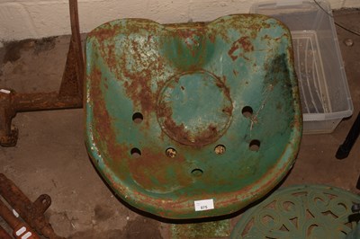 Lot 875 - Vintage tractor seat