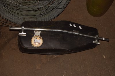 Lot 879 - A motorbike seat and accessories