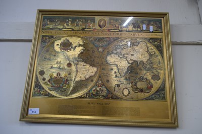 Lot 714 - AFTER BLAEU, MAP OF THE WORLD, F/G