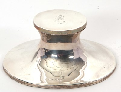 Lot 6 - Military Interest - A large silver capstan ink...