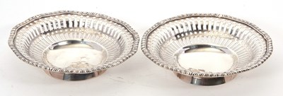 Lot 10 - A pair of Edwardian silver pierced dishes of...