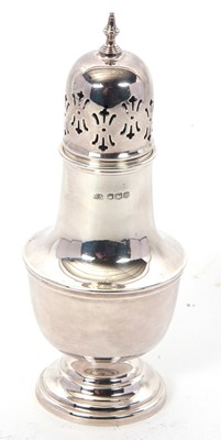 Lot 20 - An Elizabeth II silver baluster caster, having...