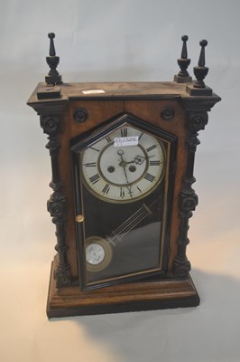 Lot 293 - A late 19th Century mantel clock set in an...