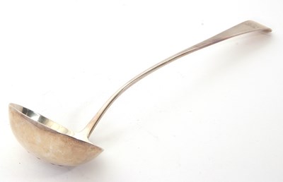Lot 27 - A George III silver Old English pattern soup...