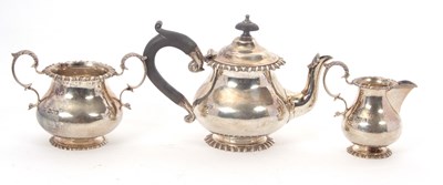 Lot 28 - A late Victorian silver three piece bachelors...