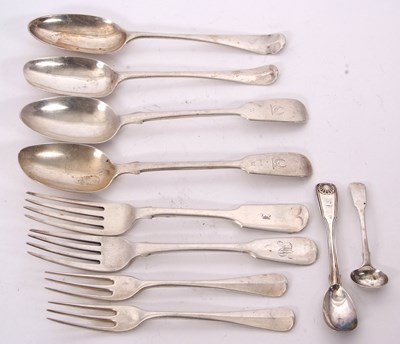 Lot 29 - Mixed Lot: Two Georgian Hanoverian rat tail...