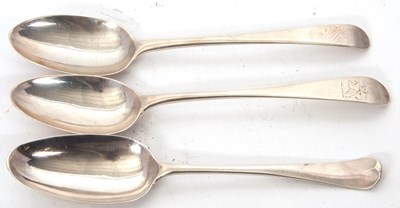 Lot 37 - A pair of George III silver Old English...