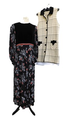 Lot 31 - Two c.1970's dresses: to include a black...