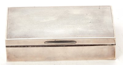 Lot 58 - An Elizabeth II silver table cigarette box of...