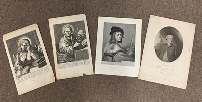 Lot 111 - VAN PENDERAN; AFTER PIETER DE JODE ENGRAVINGS OF ST.LUKE & ST JOHN 1678