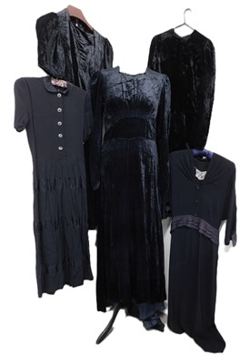 Lot 23 - Five mid 20th century dresses: including a...