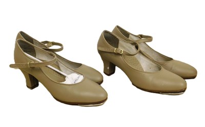 Lot 114 - Two pairs of lady's leather tap shoes by Dance...