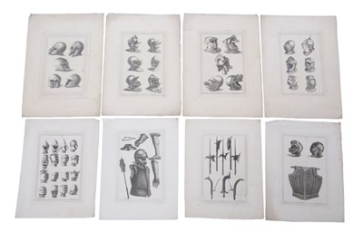 Lot 431 - 8 Engravings of Antique Armour & Weaponry; by...