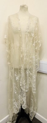 Lot 150 - Two late 19th century lace veils, each approx....