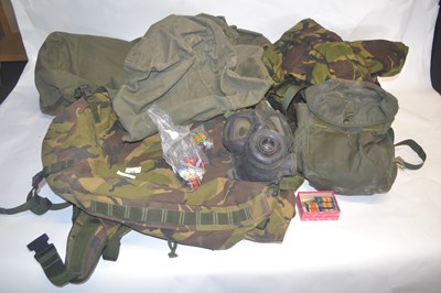 Lot 428 - Military Bergen containing an NBC respirator...