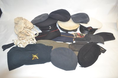 Lot 438 - Bag containing various items of naval headwear...