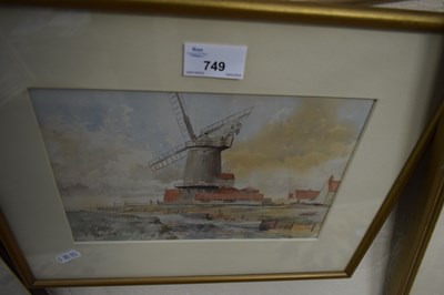 Lot 749 - FRANK BELCHER, STUDY OF A WINDMILL,...