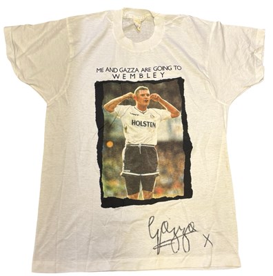 Lot 223 - PAUL GASCOIGNE: A signed novelty t-shirt,...