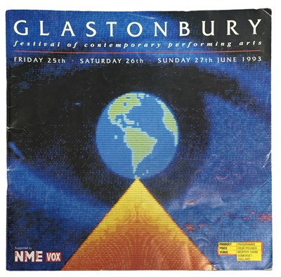 Lot 195 - GLASTONBURY MUSIC FESTIVAL OFFICIAL PROGRAMME,...