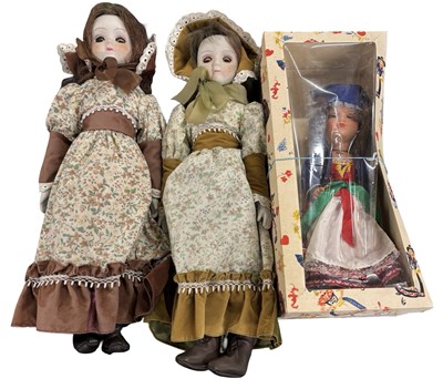 Lot 320 - A boxed German Gura doll, together with a pair...